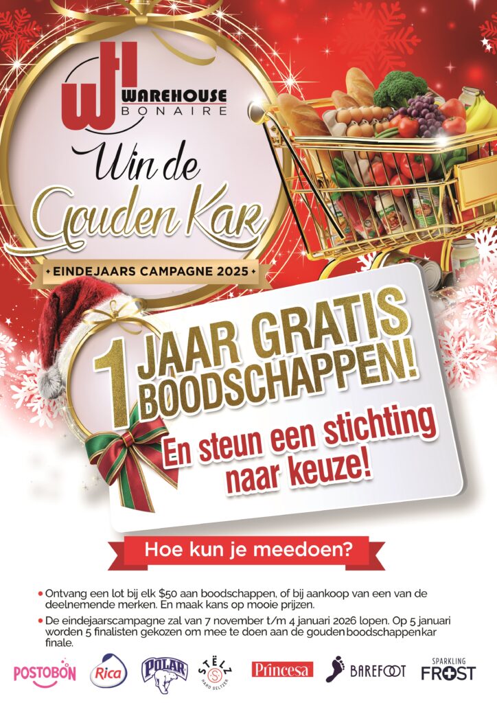 GANA E GAROSHI DI ORO NA WAREHOUSE BONAIRE SUPERMARKET!