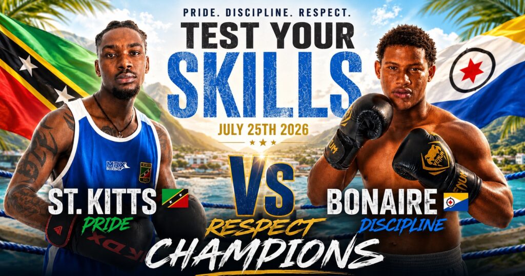 RICARDI MUÑOZ LO REPRESENTÁ BONEIRU DURANTE EVENTO DI BOKSEO “TEST YOUR SKILLS” NA ST. MAARTEN