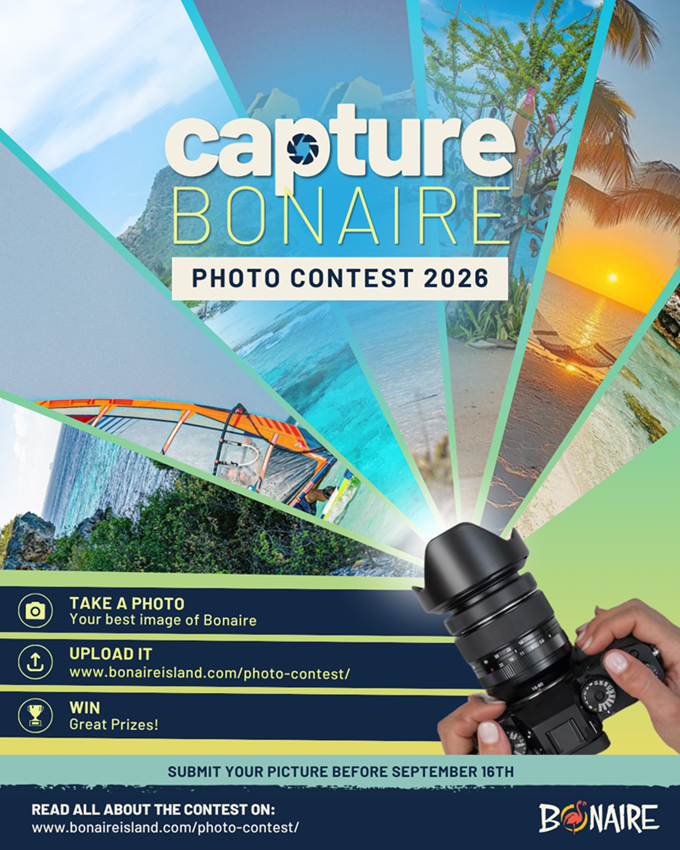 TOURISM CORPORATION BONAIRE TA LANSA E CAPTURE BONAIRE PHOTO CONTEST 2026 KU KOMO TEMA “A DIFFERENT KIND OF SUMMER”