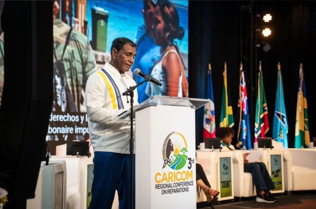 KONFERENSIA EKSITOSO DI CARICOM TOKANTE REPARASHON TA HIBA BOS DI PUEBLO BONERIANO NA PLATAFORMA MUNDIAL