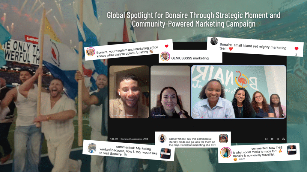 TOURISM CORPORATION BONAIRE TA KONBERTÍ MOMENTU VIRAL DI SUPER BOWL DEN ATENSHON MUNDIAL PA NOS ISLA PA MEDIO DI ‘TIMING’ STRATÉGIKO I MERKADEO IMPULSÁ PA KOMUNIDAT