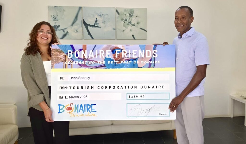 TOURISM CORPORATION BONAIRE TA ANUNSIÁ BONAIRE FRIENDS PA MART I APREL 2026 